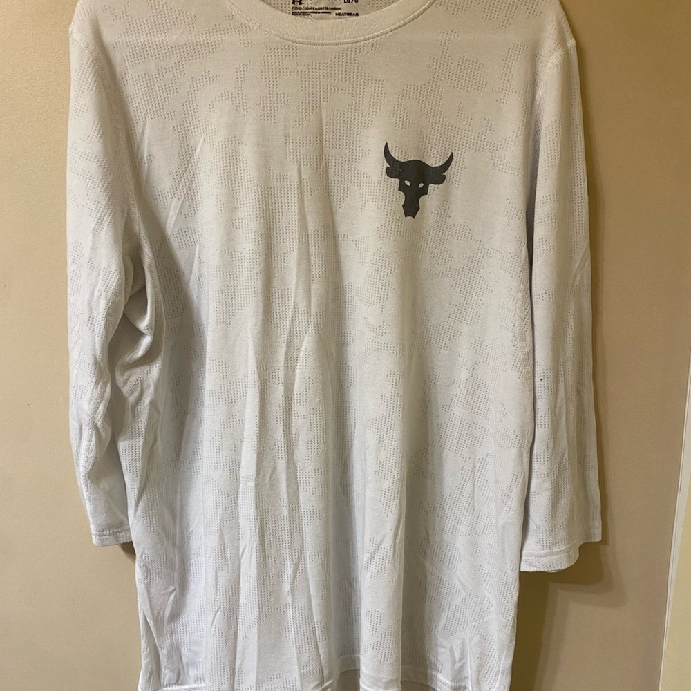 Under Armour White Long Sleeve Tee Project Rock